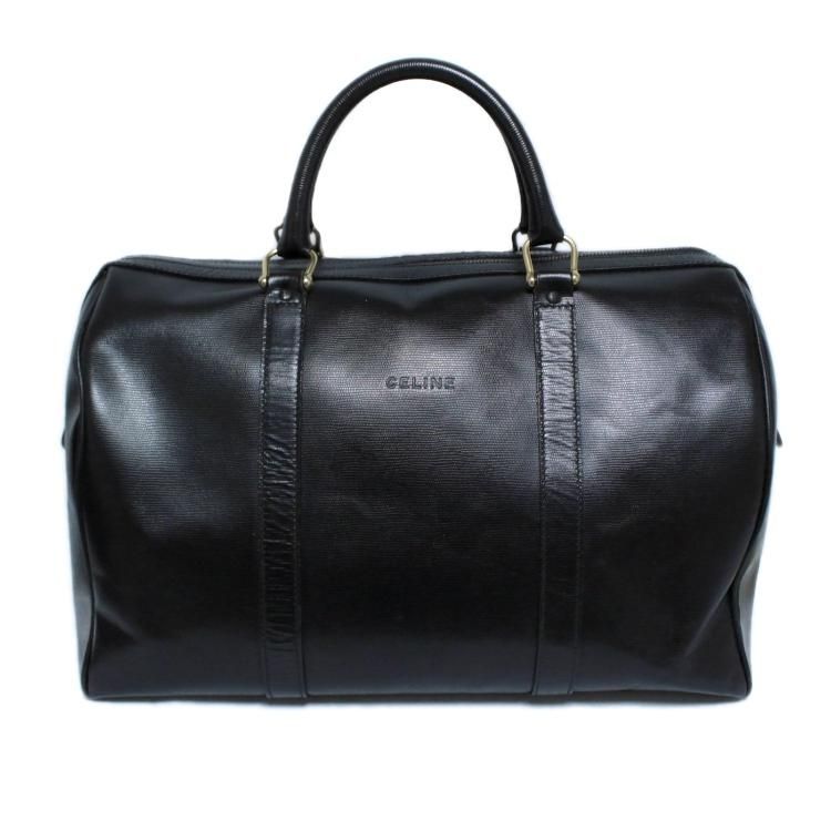 レザーボストンバッグ ブラック ヴィンテージ|セリーヌ CELINE ...