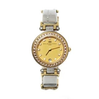 コンビカラー×ラインストーンQZ腕時計 ヴィンテージ|バレンシアガ BALENCIAGAの商品画像