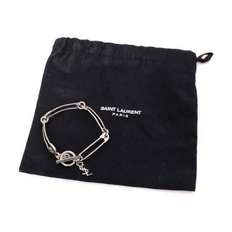 ピンモチーフシルバーブレスレット サンローランパリ|SAINT LAURENT