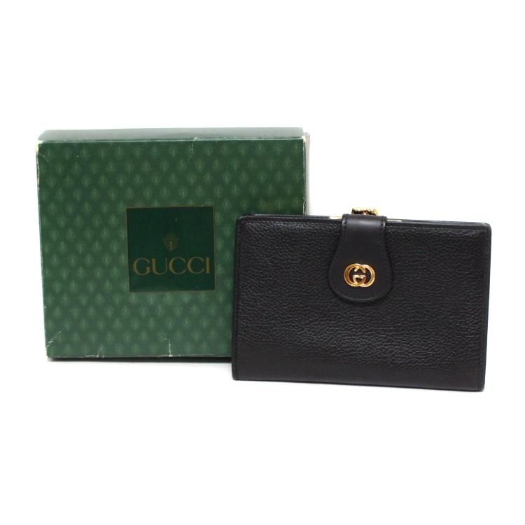 GGレザーがま口二つ折り財布 ヴィンテージ|グッチ GUCCI - 【公式