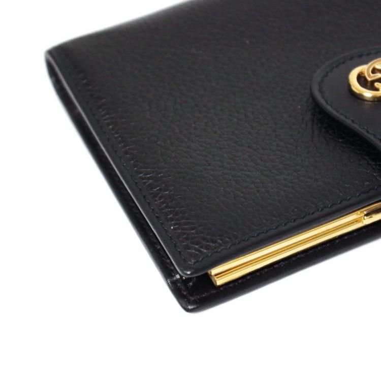 GGレザーがま口二つ折り財布 ヴィンテージ|グッチ GUCCI - 【公式