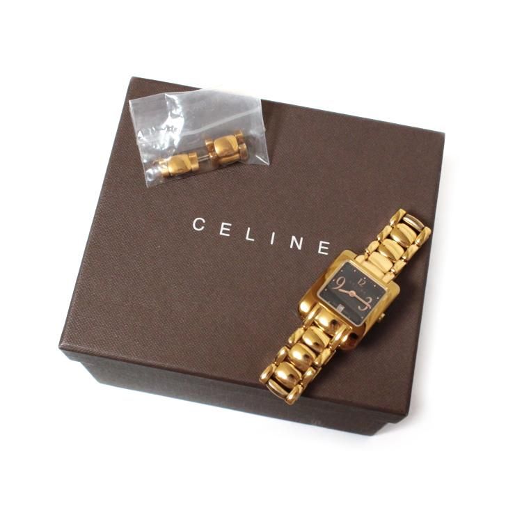 スクエアゴールドQZ腕時計 ヴィンテージ|CELINE セリーヌ スクエアゴールドQZ腕時計 ヴィンテージ|CELINE セリーヌ