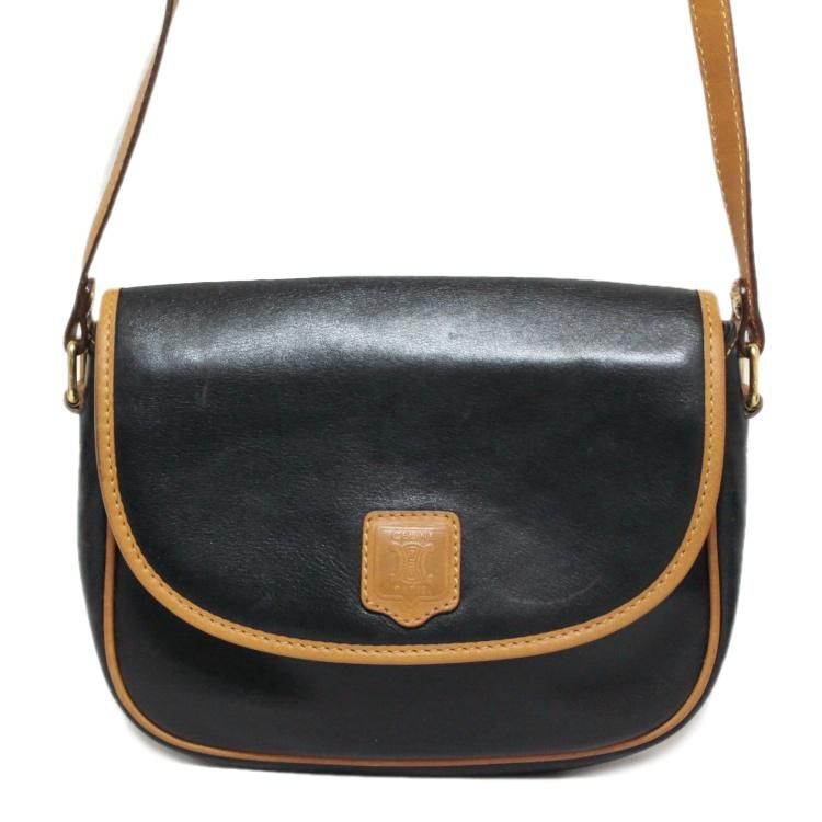 CELINE セリーヌ ヴィンテージバイカラーレザーショルダーバッグ - ヴィンテージブランドの通販ショップRiLish
