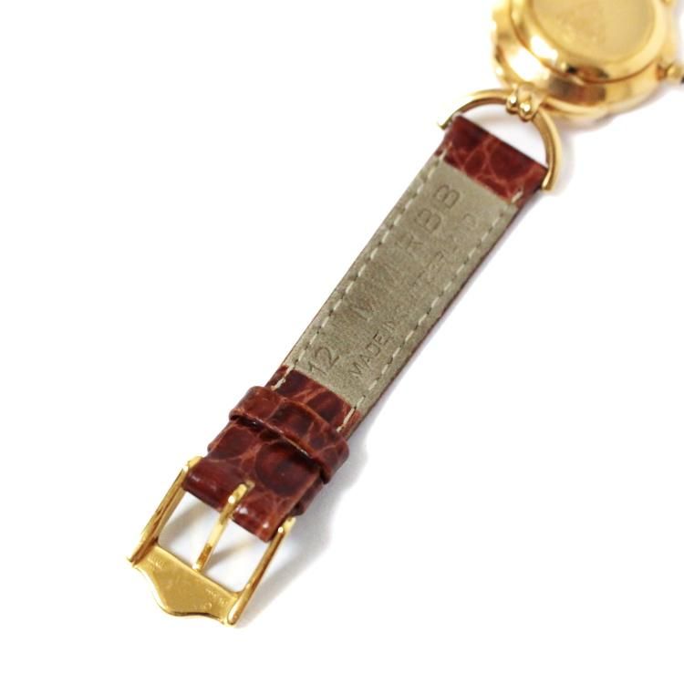 GUCCI グッチ 6000.2.L ラウンドフェイス 腕時計 GP 革