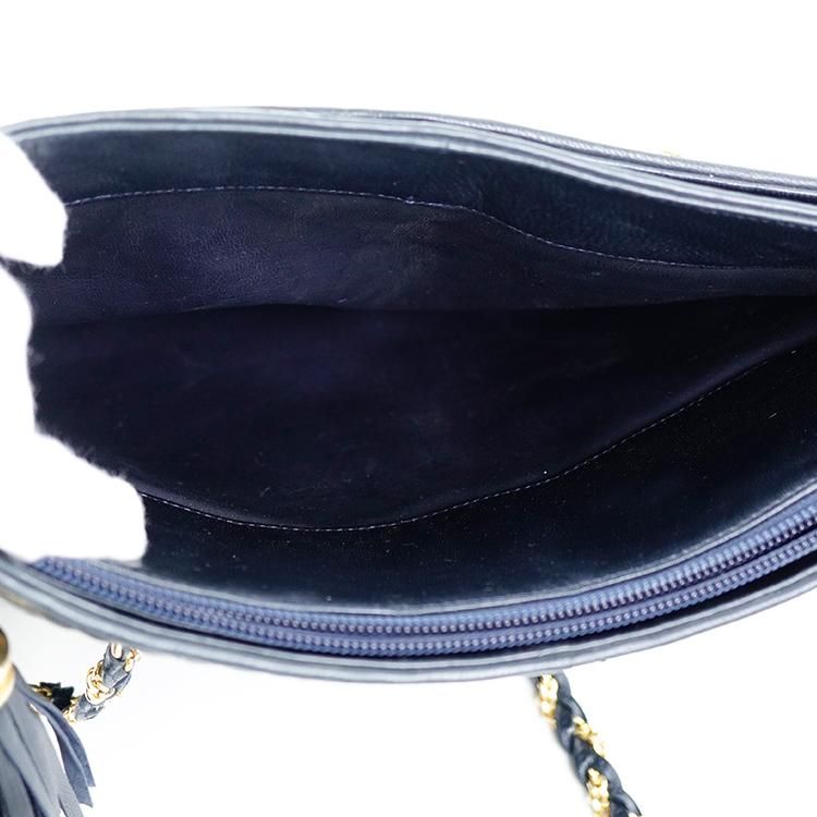 BALLY バリー キルティングレザー チェーン ショルダーバッグ ネイビー キルティングレザーチェーンショルダーバッグ ネイビー ヴィンテージ