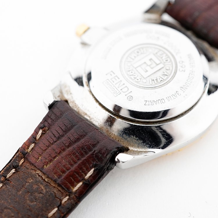 レザーベルトQZ腕時計 2000L ブラウン ヴィンテージ|フェンディ FENDI 