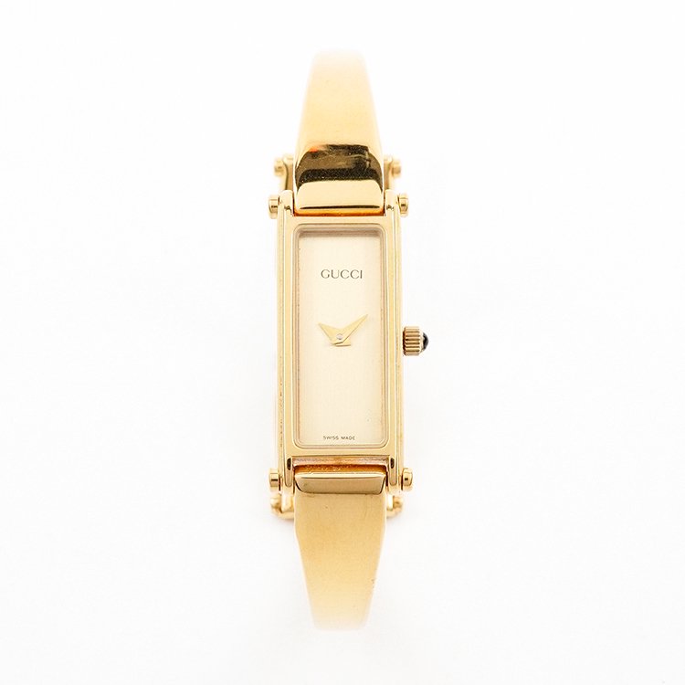 GUCCI グッチ ヴィンテージバングルQZ腕時計 1500 ゴールド - ヴィンテージブランドの通販ショップRILISH