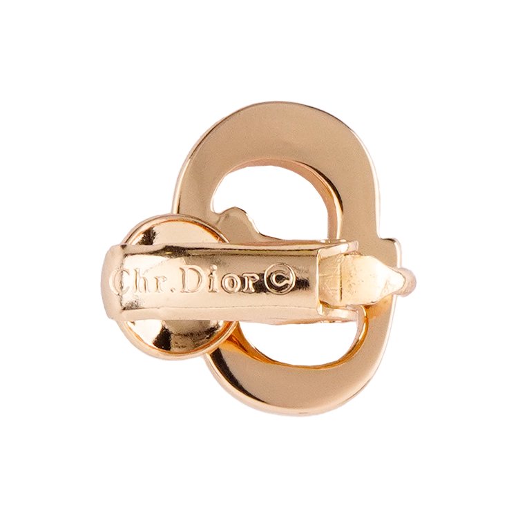 Dior ディオール ヴィンテージロゴイヤリング ゴールド - ヴィンテージ 