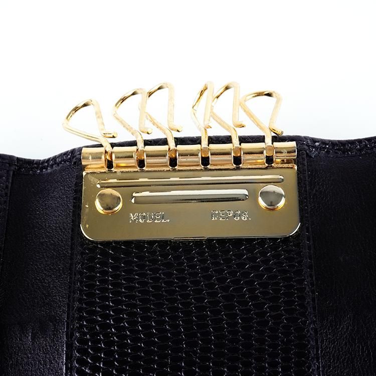 未使用級 Salvatore Ferragamo キーケース 6連 ブラック ヴァラ6連キーケース ブラック ヴィンテージ|フェラガモ