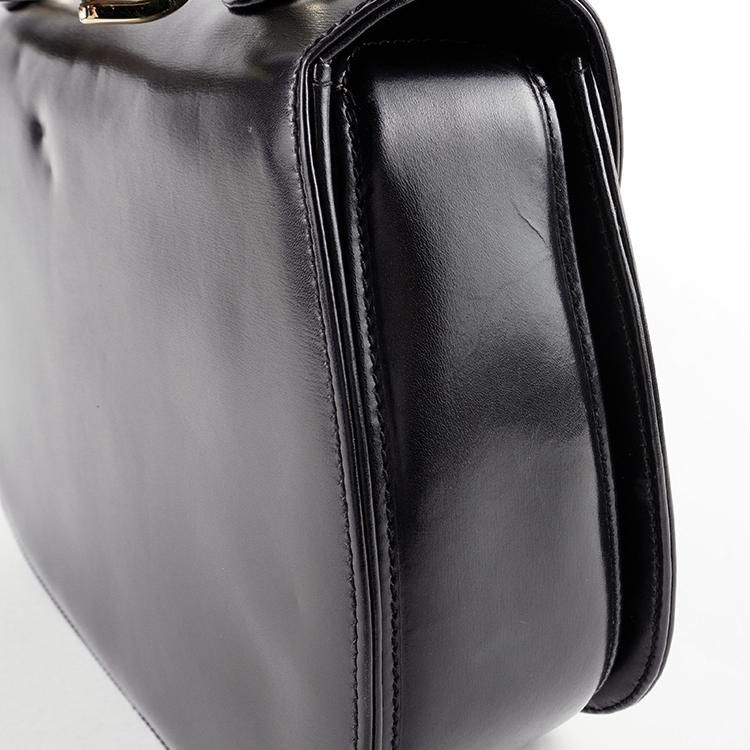 GUCCI ヴィンテージ クラシックバンブー ハンドバッグ xバンブークラシック2wayハンドバッグ ブラック ヴィンテージ|グッチ