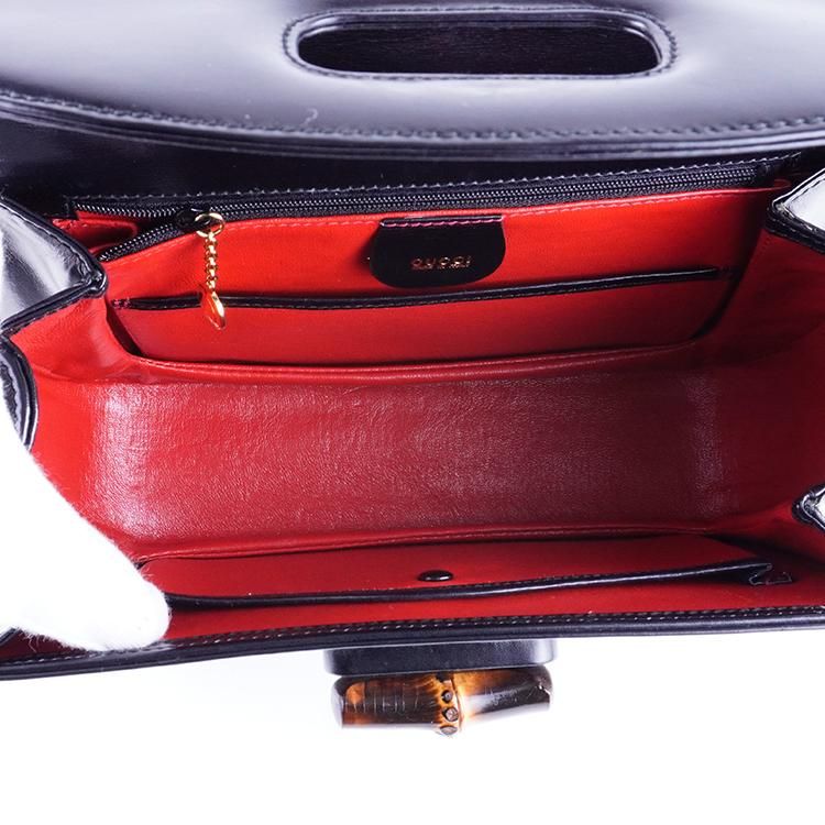 xバンブークラシック2wayハンドバッグ ブラック ヴィンテージ|グッチ