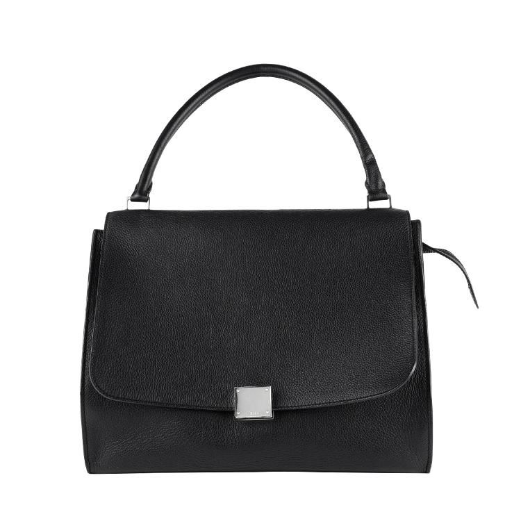 【CELINE】セリーヌ トラペーズミディアム トートバック レザー ブラック×グレー 169543STA.10AN/br2651ar