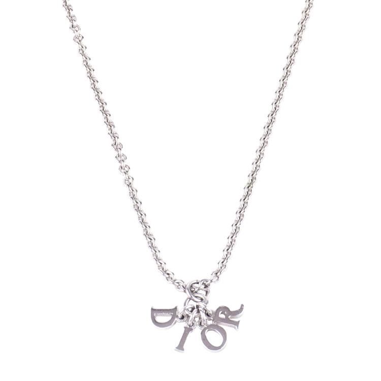 ロゴチャームネックレス シルバー ヴィンテージ|ディオール Dior ロゴチャームネックレス シルバー ヴィンテージ|ディオール Dior