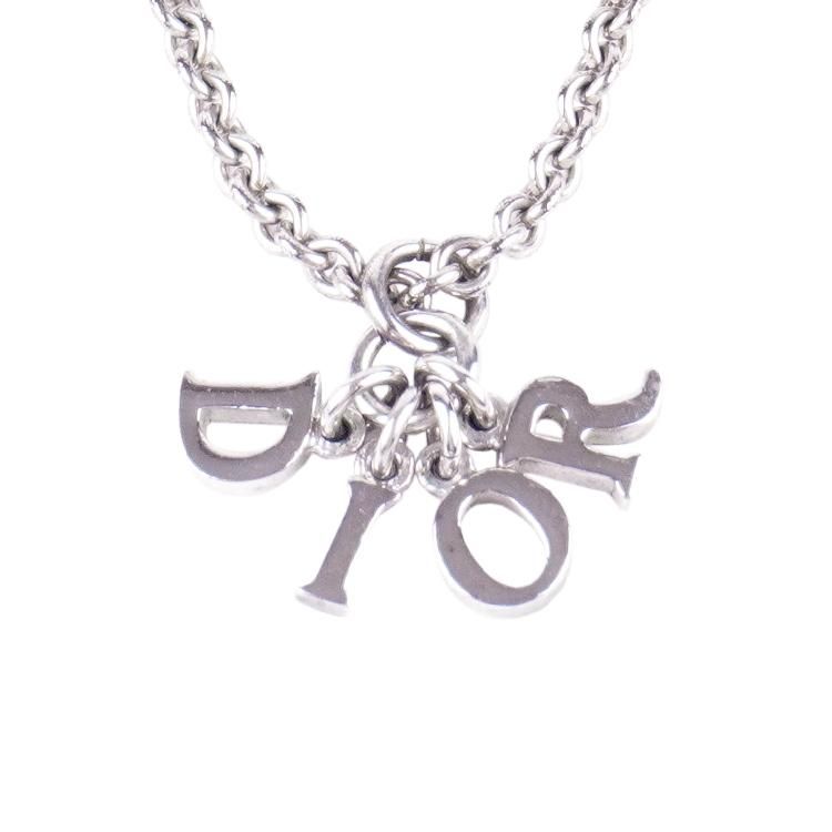 ロゴチャームネックレス シルバー ヴィンテージ|ディオール Dior ロゴチャームネックレス シルバー ヴィンテージ|ディオール Dior