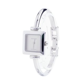 スクエア文字盤バングルQZ腕時計1900L シルバー×ホワイト ヴィンテージ|グッチ GUCCIの商品画像