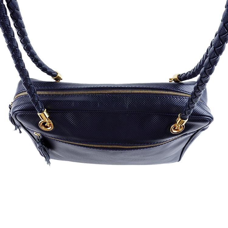 BOTTEGA VENETA ボッテガヴェネタ マルコポーロ ショルダーバッグ マルコポーロフリンジショルダーバッグ ネイビー ヴィンテージ