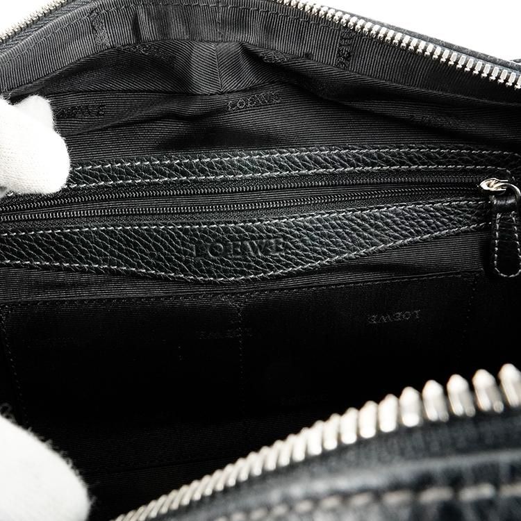 センダレザーハンドバッグ ブラック ヴィンテージ|ロエベ LOEWE センダレザーハンドバッグ ブラック ヴィンテージ|ロエベ LOEWE