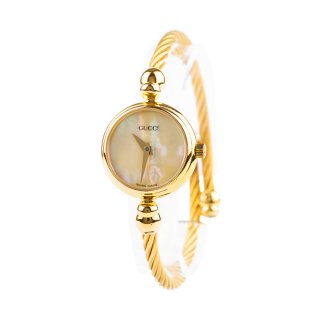 GUCCI シェル文字盤バングルQZ腕時計2700.2.L ゴールド ヴィンテージ グッチの商品画像