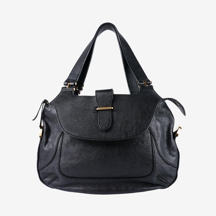 クロエ　Chloe ハンドバッグ 黒　ブラック　レザー　ヴィンテージ レザーハンドバッグ ブラック ヴィンテージ|クロエ Chloe - 【公式