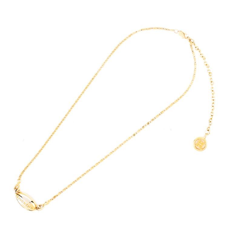 ロゴプレートネックレス ゴールド ヴィンテージ|ジバンシー GIVENCHY