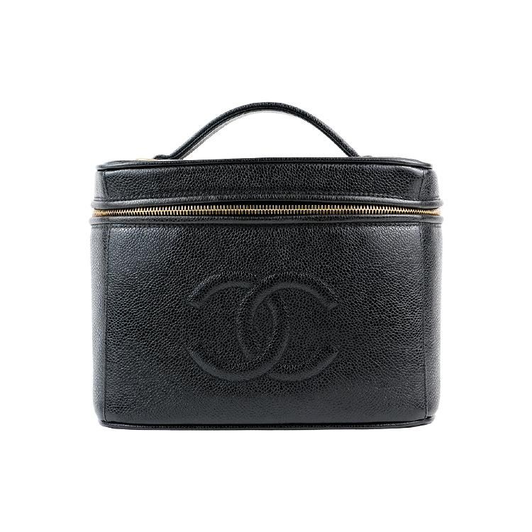 キャビアスキンバニティバッグ ブラック ヴィンテージ|シャネル CHANEL 