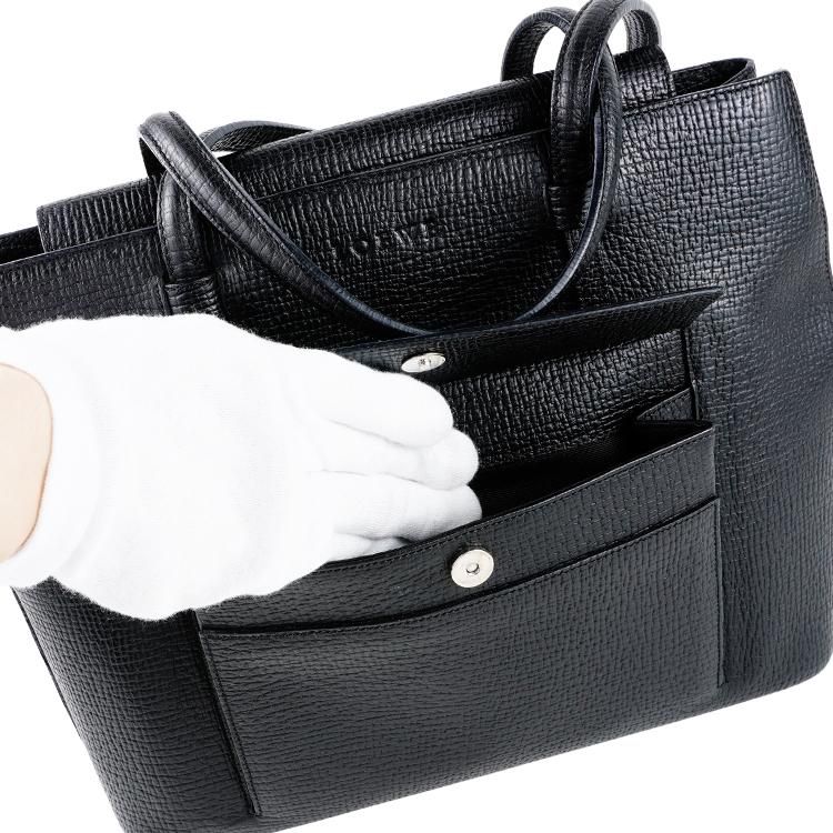 型押しロゴハンドバッグ ブラック ヴィンテージ|ロエベ LOEWE