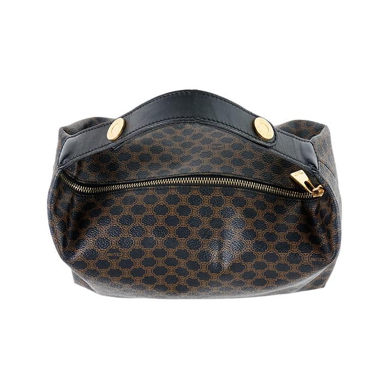 セリーヌ マカダム キャンバス バニティバッグ CELINE<BR>セリーヌ マカダム キャンバス/レザー ハンドバッグ