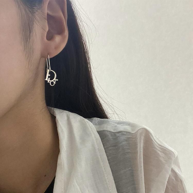トロッターロゴピアス シルバー ヴィンテージ|ディオール Dior トロッターロゴピアス シルバー ヴィンテージ|ディオール Dior