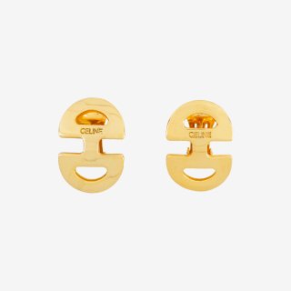 ロゴ刻印デザインイヤリング ゴールド ヴィンテージ|セリーヌ CELINEの商品画像