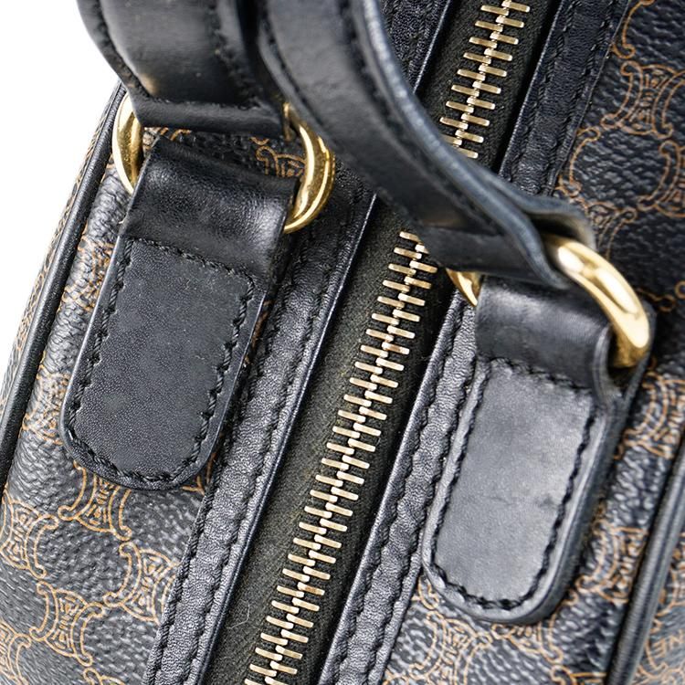 マカダム柄ハーフムーンハンドバッグMC98/1 ブラック ヴィンテージ