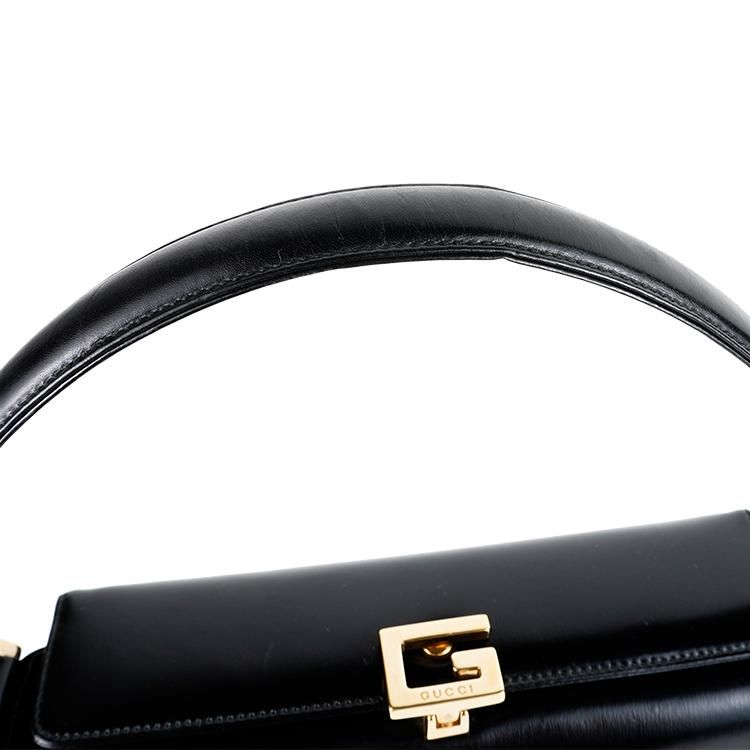 グッチ GUCCI ワン ショルダーバッグ 001.3814.002122 黒 ブラック レザー GG ロゴ ホーボー セミショルダー ハンドバッグ  【中古】bk7674 : bk7674 : ビーリッチヤフー店 - 通販 - Yahoo!ショッピング