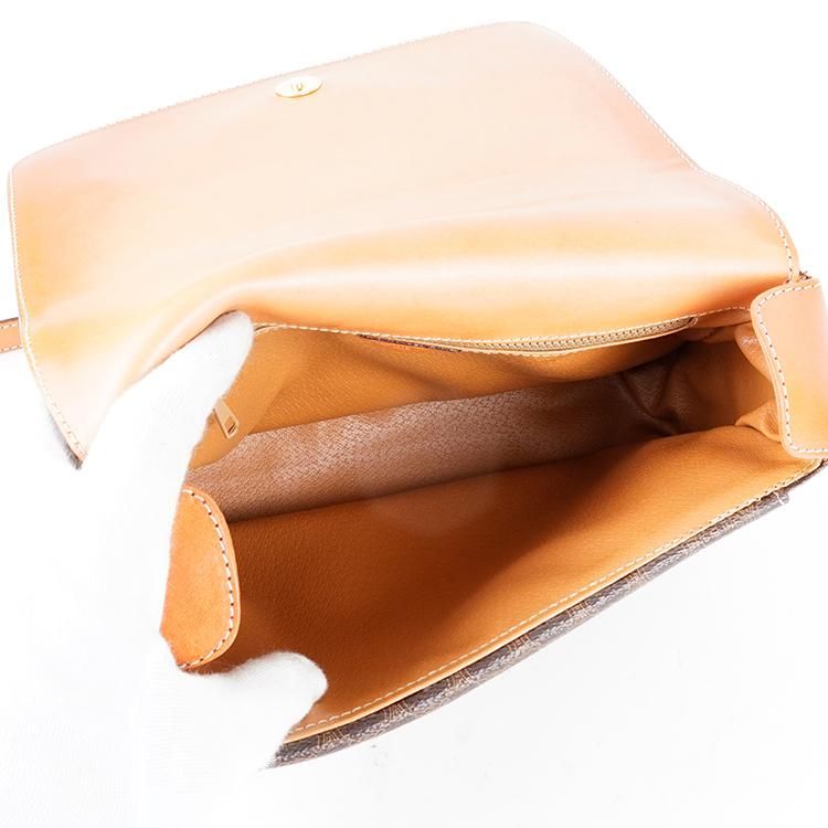 CELINE セリーヌ マカダム Wフラップ 両開き ショルダーバック CELINE セリーヌ マカダム フロントバックル レザー フラップ