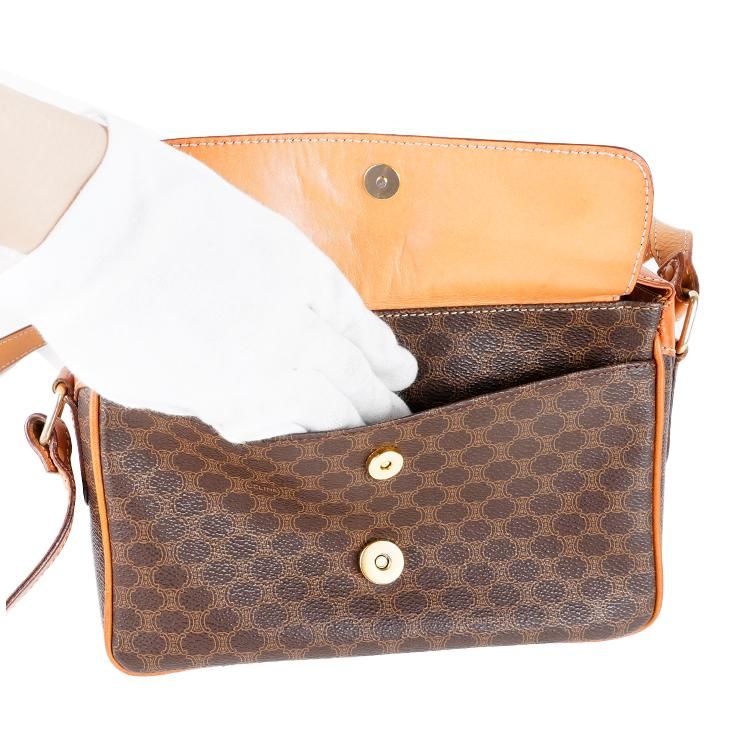 CELINE セリーヌ マカダム Wフラップ 両開き ショルダーバック CELINE macadam collection | VintageShop solo