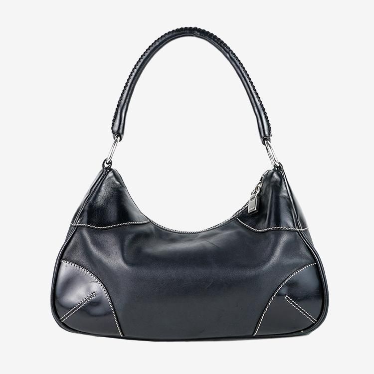 ステッチワンハンドルバッグ ブラック ヴィンテージ|プラダ PRADA