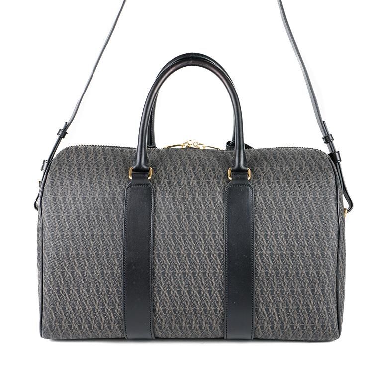 美品・希少 YSL ボストンバッグ ブラック/ベージュ クラシックトワルモノグラムボストンバッグ ブラック