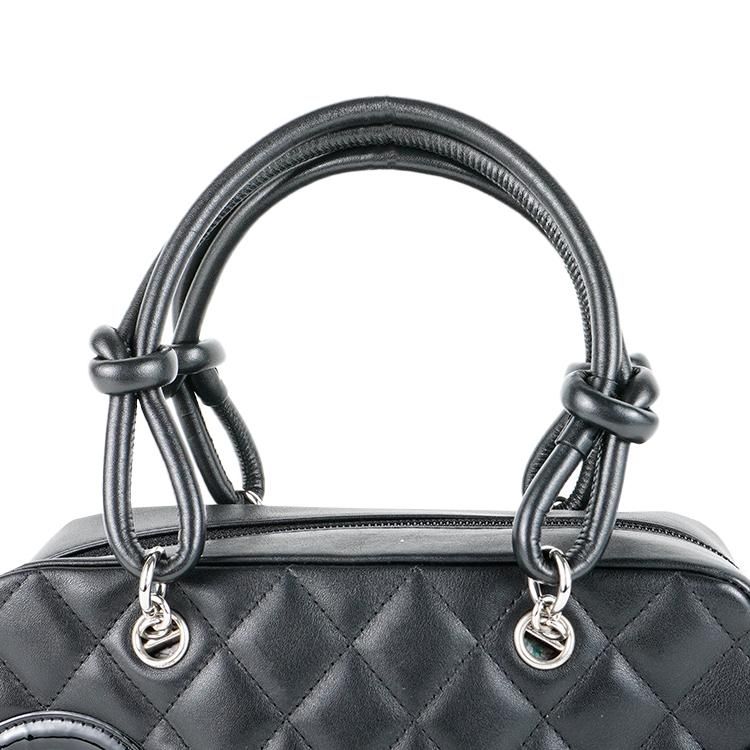 カンボンラインミニボーリングバッグ ブラック ヴィンテージ|シャネル