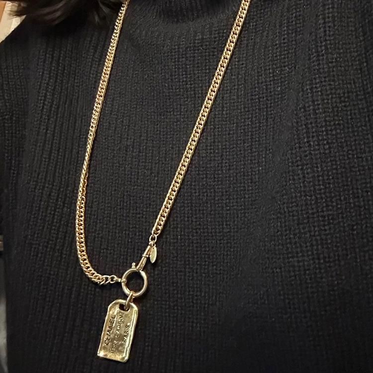 31リュカンボンプレートネックレス ゴールド ヴィンテージ 31リュカンボンプレートネックレス ゴールド ヴィンテージ
