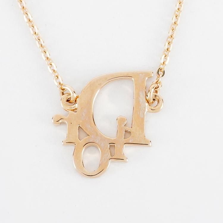 男女兼用 Mi26035 Dior ラインストーン ネックレス ゴールドカラー