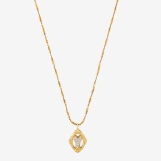 Yラインラインストーンネックレス ゴールド ヴィンテージ|イヴサンローラン YSL の商品画像