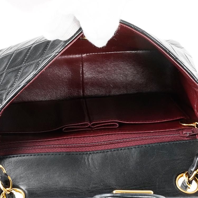 シャネル CHANEL マトラッセ シングルフラップ ラム ショルダーバッグ マトラッセシングルフラップシングルチェーンショルダーバッグ
