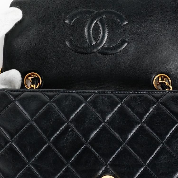 シャネル CHANEL マトラッセ シングルフラップ ラム ショルダーバッグ マトラッセシングルフラップシングルチェーンショルダーバッグ
