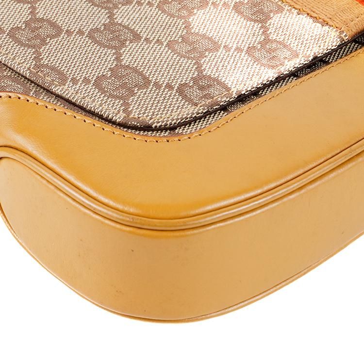 【美品/希少】GUCCI ボディバッグ ジャッキー GGキャンバス ベージュ GGキャンバスジャッキーショルダーバッグ ベージュ ヴィンテージ