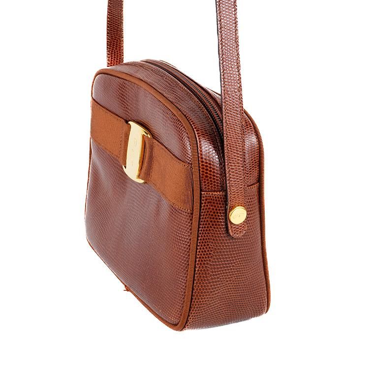 フェラガモ　ハンドバック　ブラウン　サフィアーノ Ferragamo Studio Box ハンドバッグ S | ブラウン | FARFETCH JP