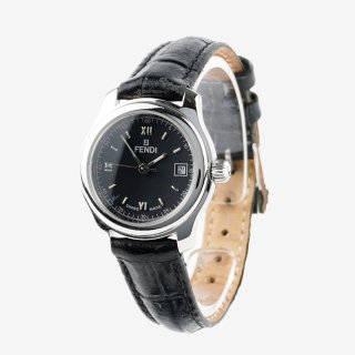 レザーベルトQZ腕時計210L シルバー×ブラック ヴィンテージ|フェンディ FENDIの商品画像
