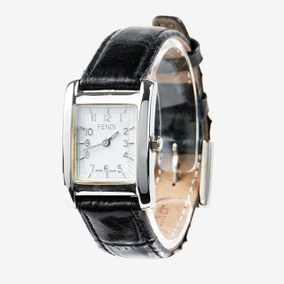 レザーベルトQZ腕時計7000L シルバー×ブラック ヴィンテージ|フェンディ FENDIの商品画像