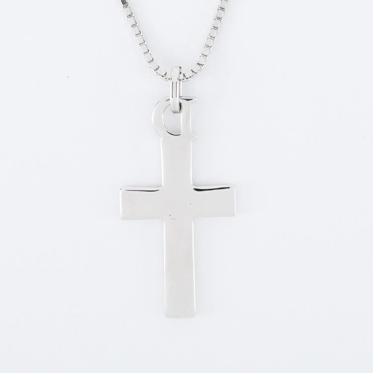 極美品】 Dior ネックレス 十字架モチーフ シルバー CDロゴ 極美品】 Dior ネックレス 十字架モチーフ シルバー CDロゴ