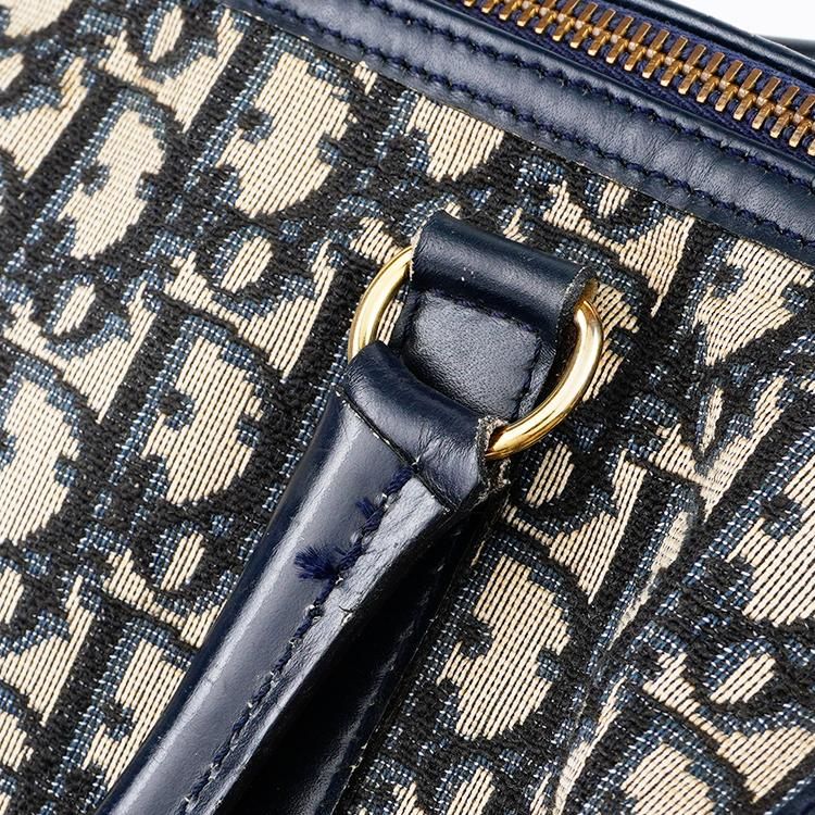 Dior ディオール ミニボストン ハンドバッグ トロッター ネイビー タグ トロッターミニボストンバッグ ネイビー ヴィンテージ
