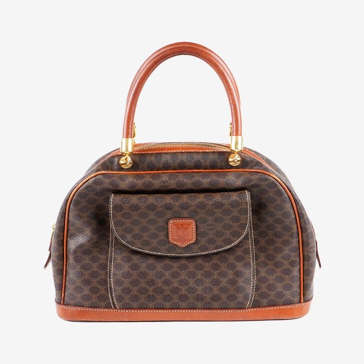 セリーヌ　マカダム　ボストン ハンドバッグ CELINE セリーヌ ハンドバッグ マカダム ミニ ボストンバッグ