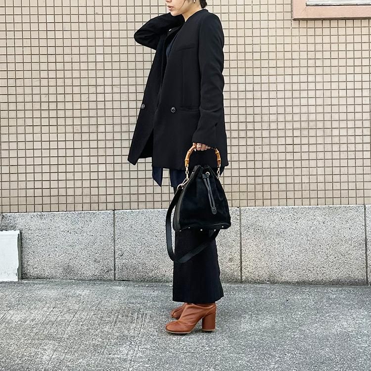 バンブー巾着2WAYバッグ ブラック ヴィンテージ|グッチ GUCCI