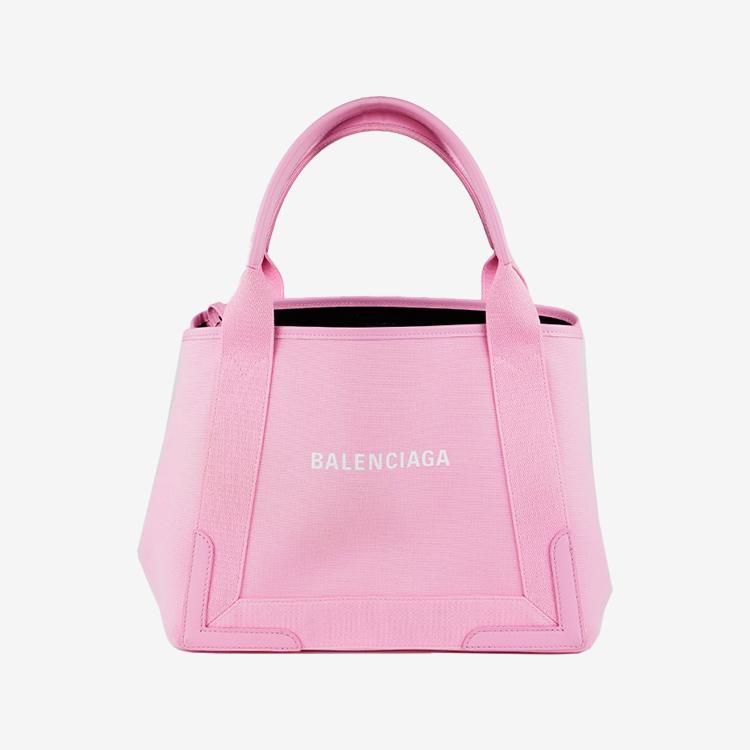 BALENCIAGAバレンシアガ ネイビーカバスS ハンドバッグ　ピンク